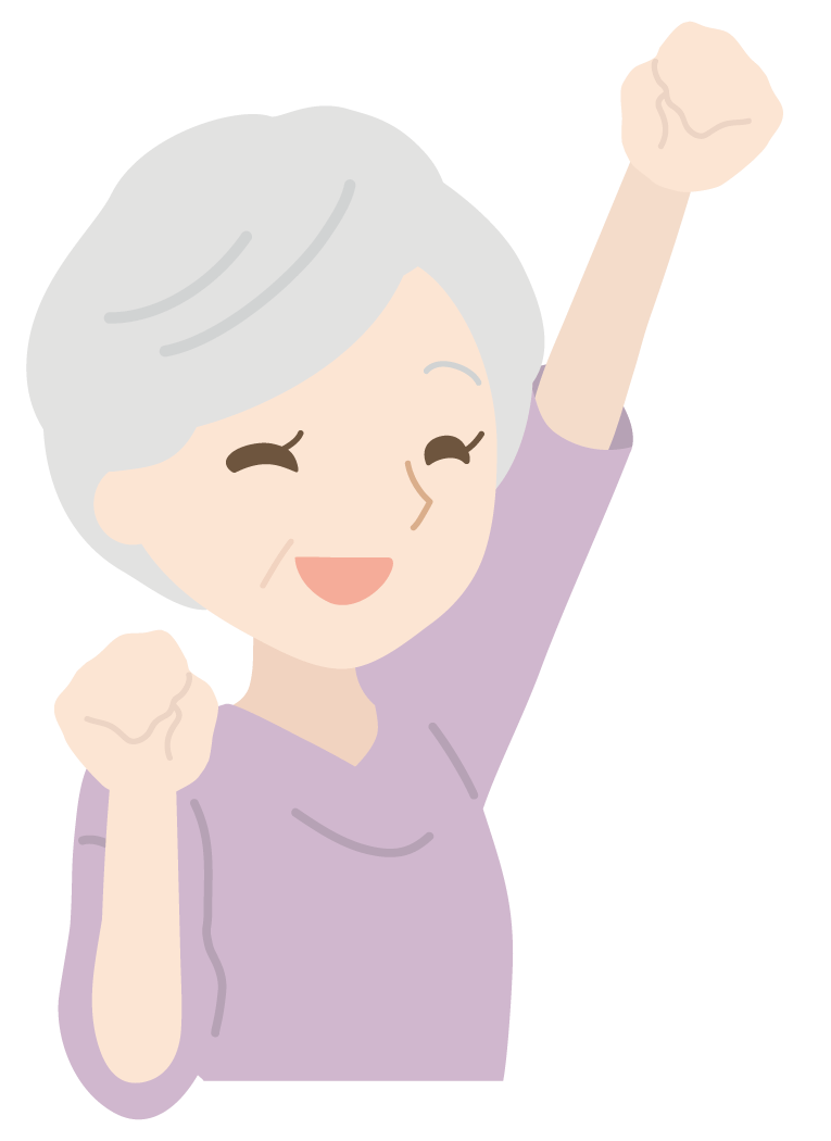 認知症を考えている高齢女性のイラスト