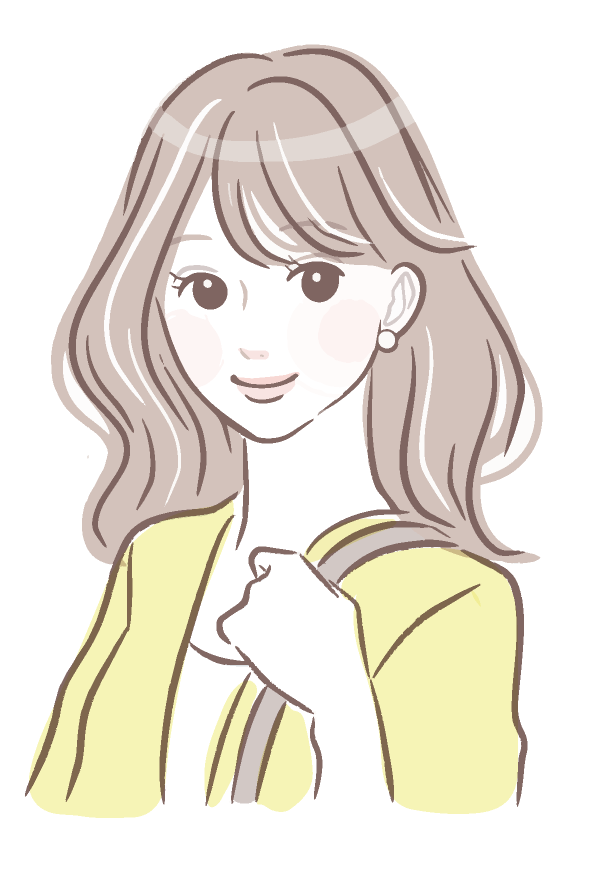 脳疲労を感じていた若い女性のイラスト