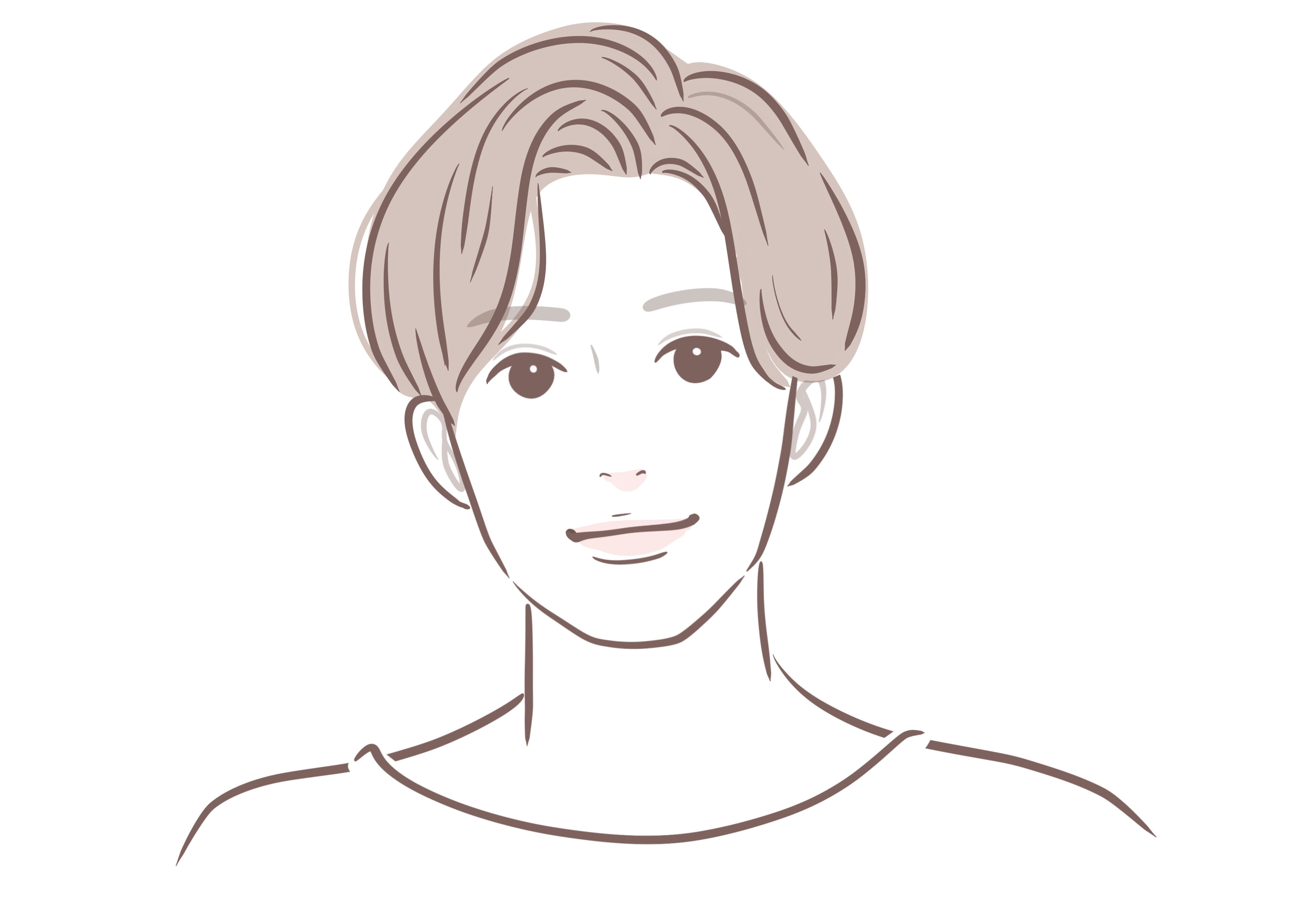 集中王を利用している若い男性のイラスト